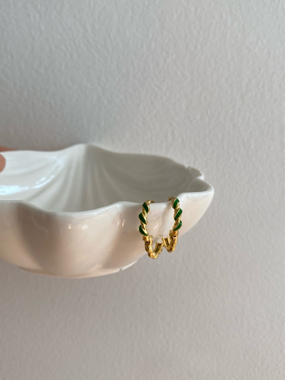 CHANTI - Scandinavian Danish Design Gold Plated Sterling Silver Enamel Earrings